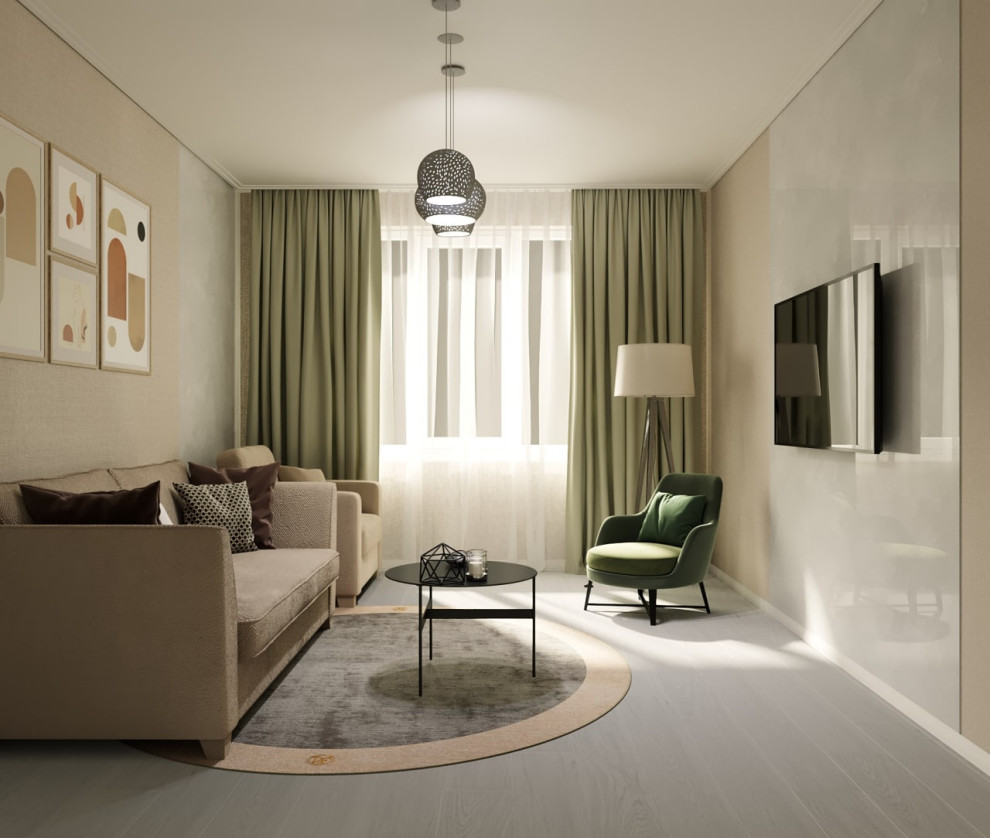 Обложка проекта: Дизайн интерьера однокомнатной квартиры 40м2