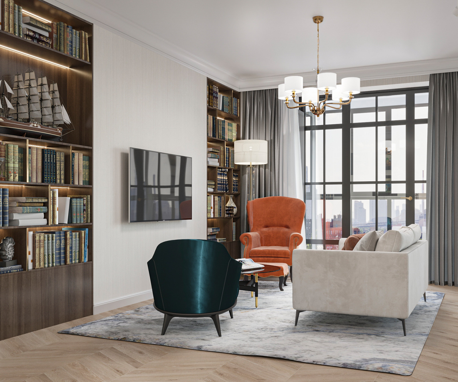 Квартира в стиле современная классика