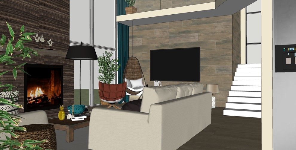 Современный дом с камином в Кольцово