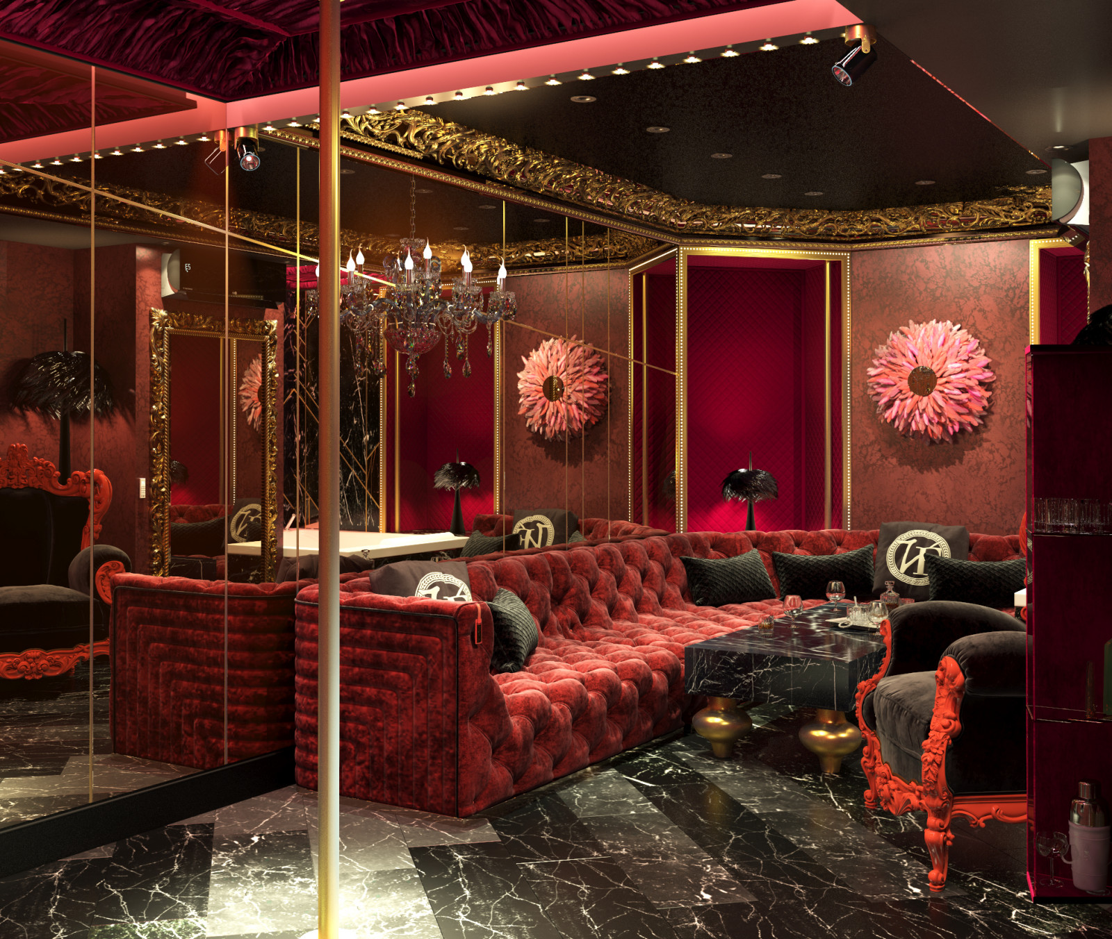 Обложка проекта: Дизайн необычной комнаты отдыха в стиле Burlesque