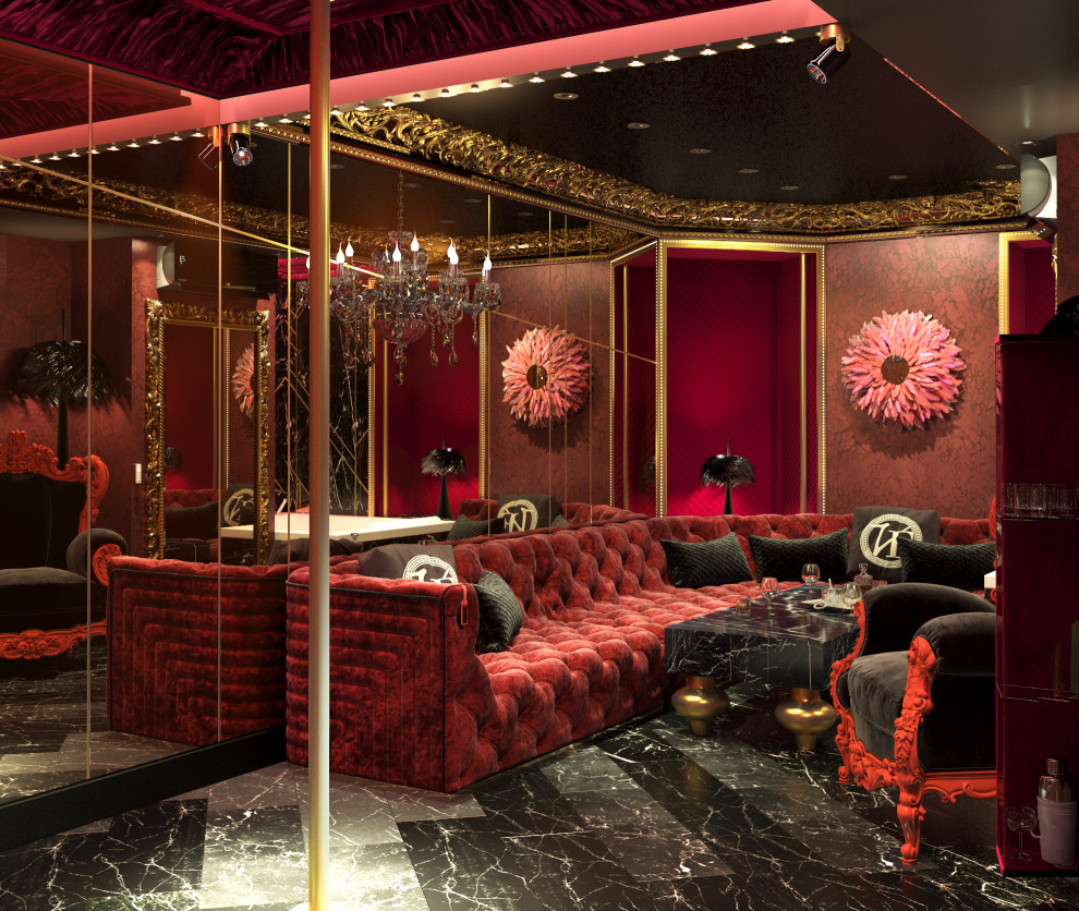 Обложка проекта: Дизайн необычной комнаты отдыха в стиле Burlesque