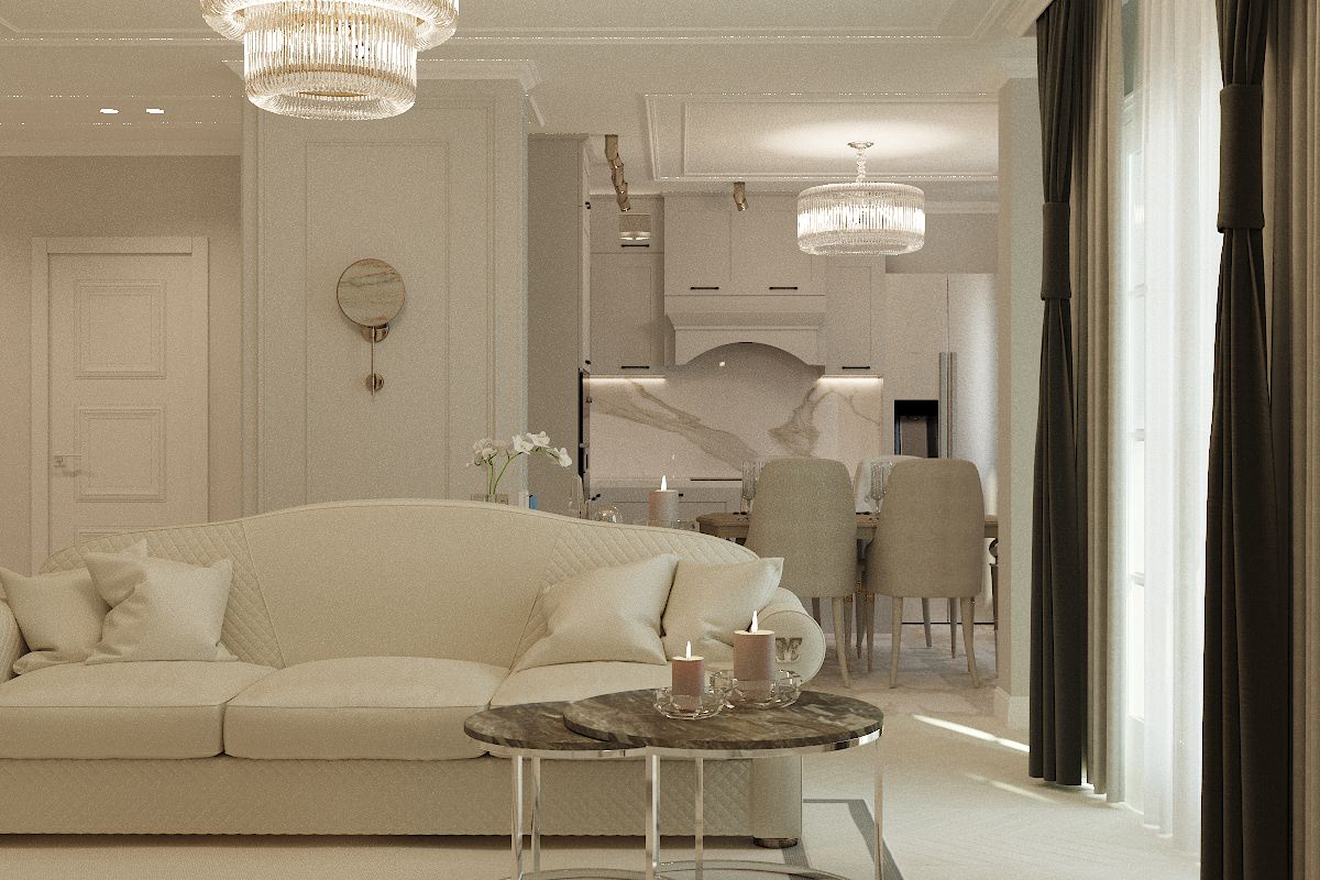 Интерьер гостиной в городе Казань