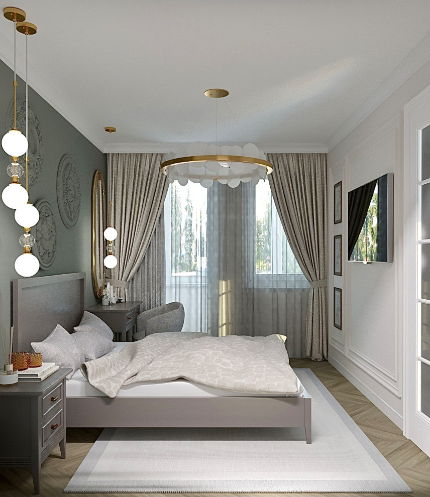 Обложка проекта: Спальня в неоклассическом стиле