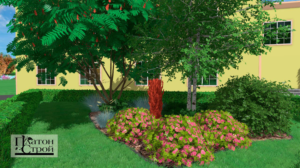 Обложка проекта: Ландшафтный дизайн возле офисного центра