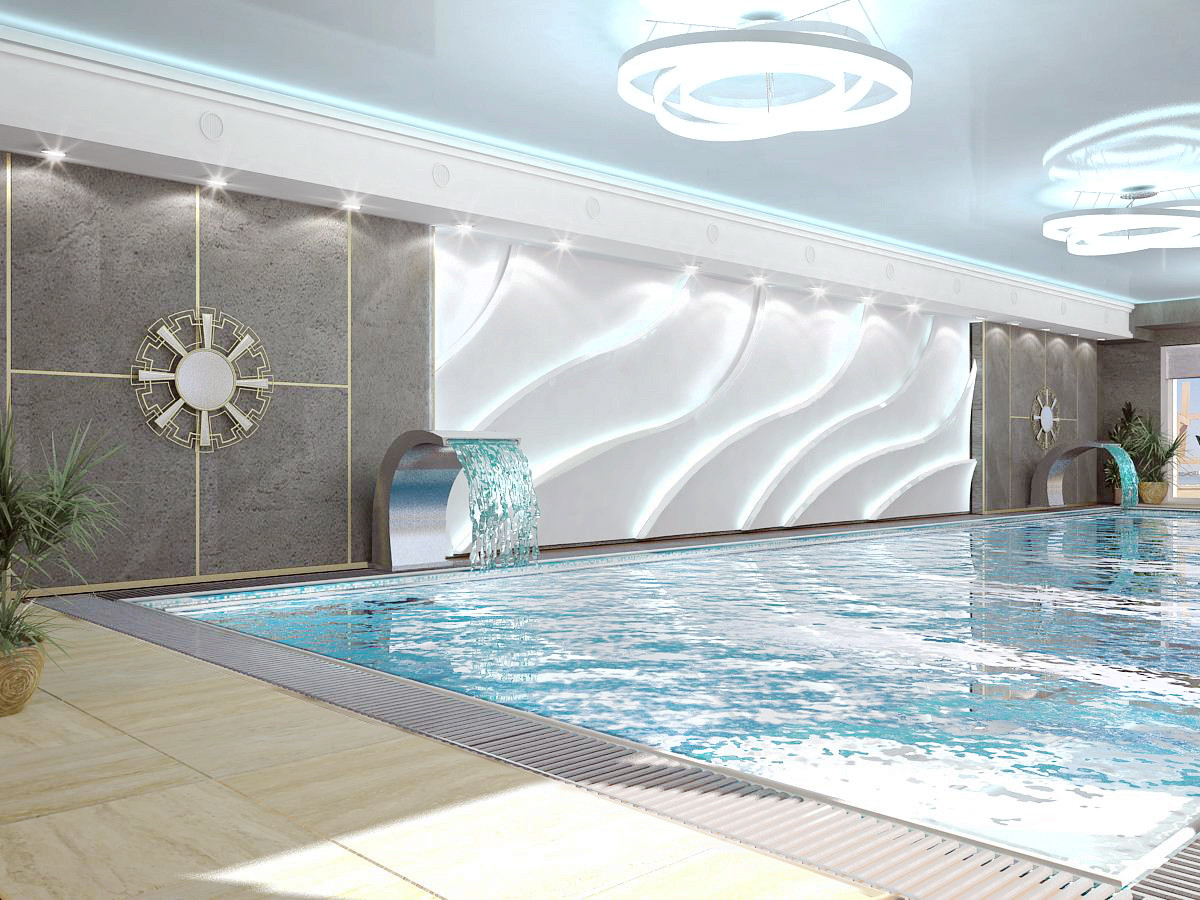 Интерьеры бассейнов в жилых домах