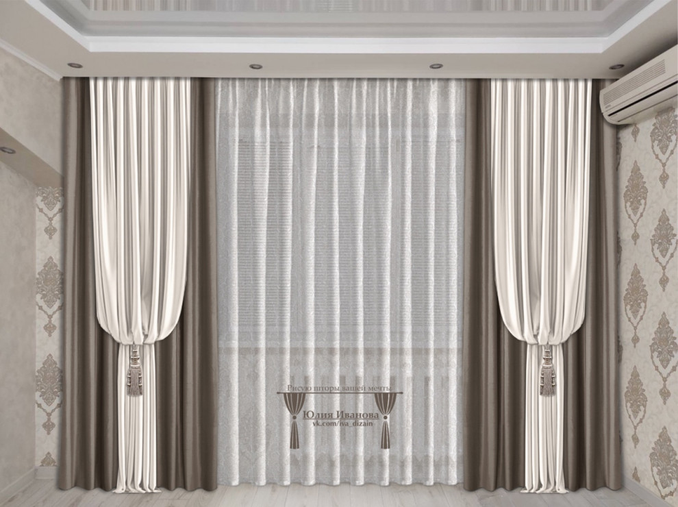 Эскизы штор в Procreate.