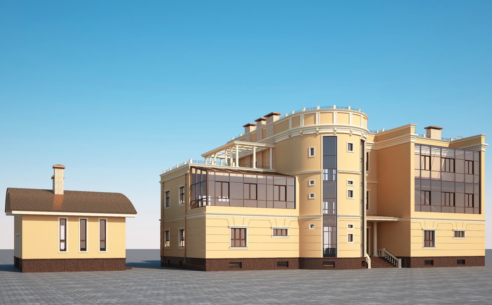 Архитектурный проект коттеджа 1000 кв.м