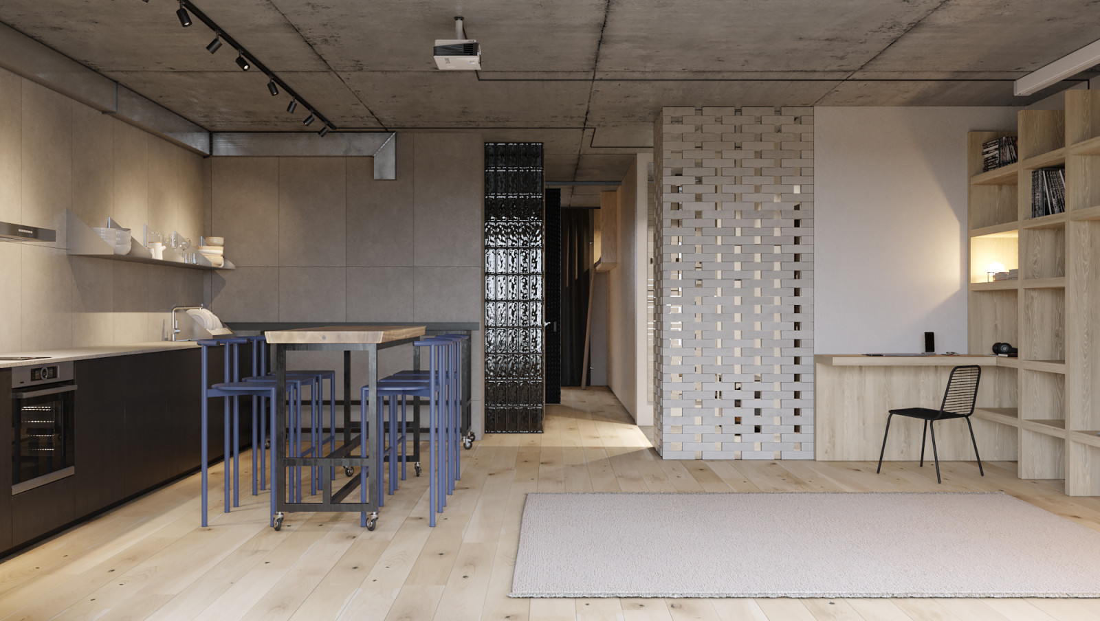 Ascetic treveler | 81 кв. м | Проект квартиры в стиле минимализм