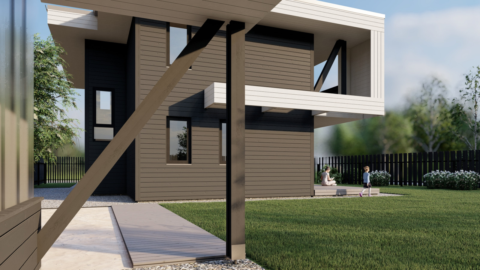 Каркасный дом в Зимней Горке