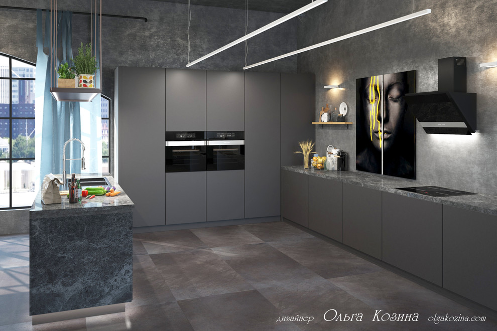 Обложка проекта: Кухня с техникой Горенье