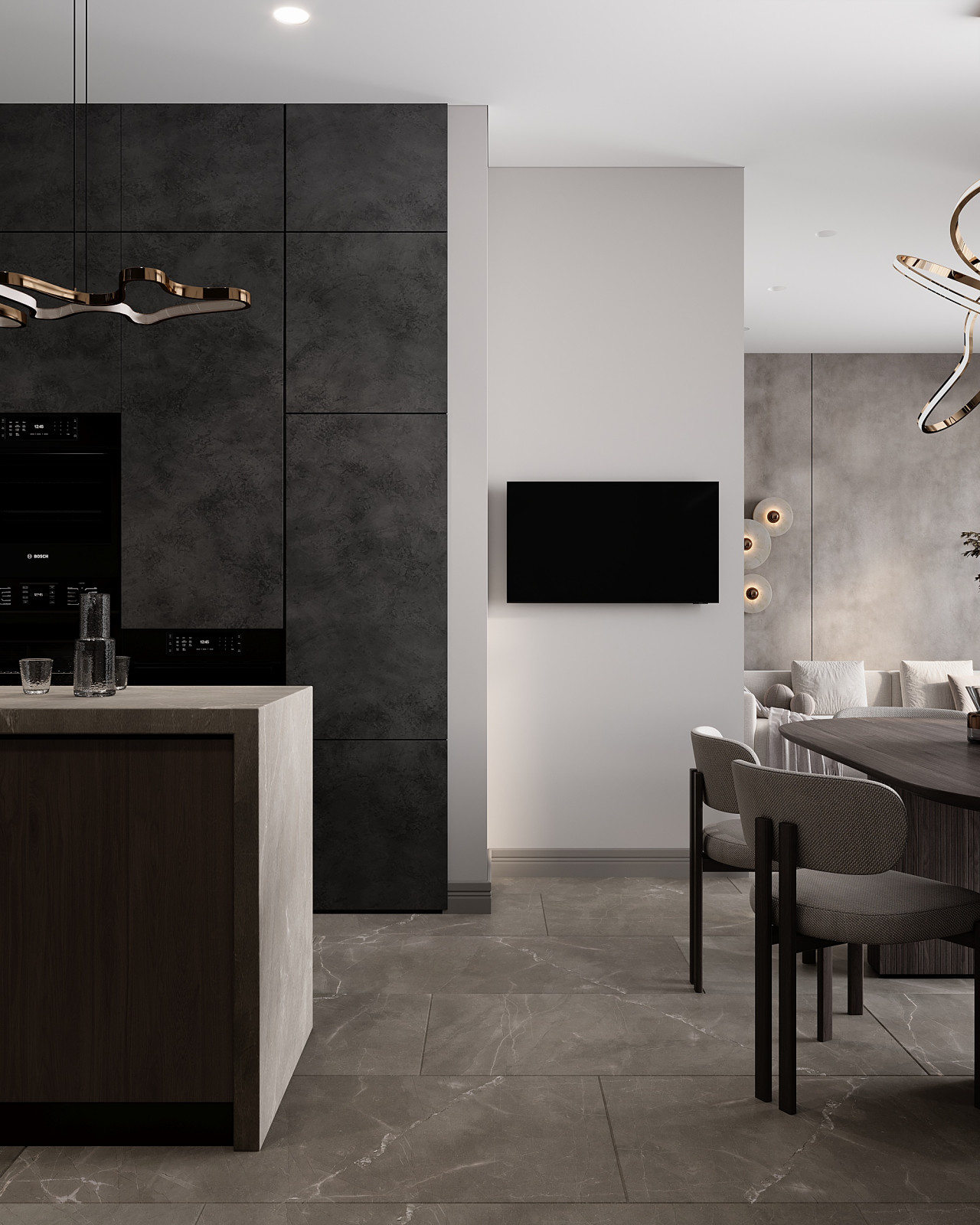 Will Towers Квартира 111м2 Кухня-Столовая