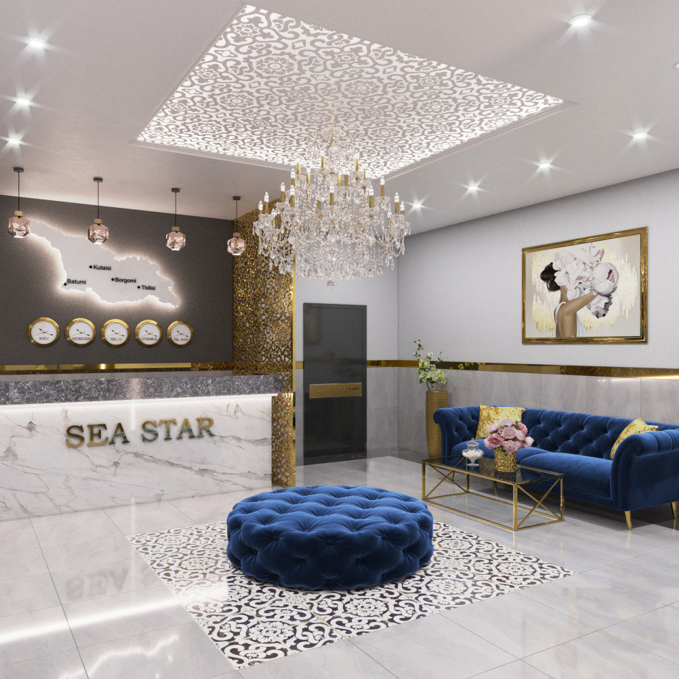 Luxury lobby in 5 star hotel