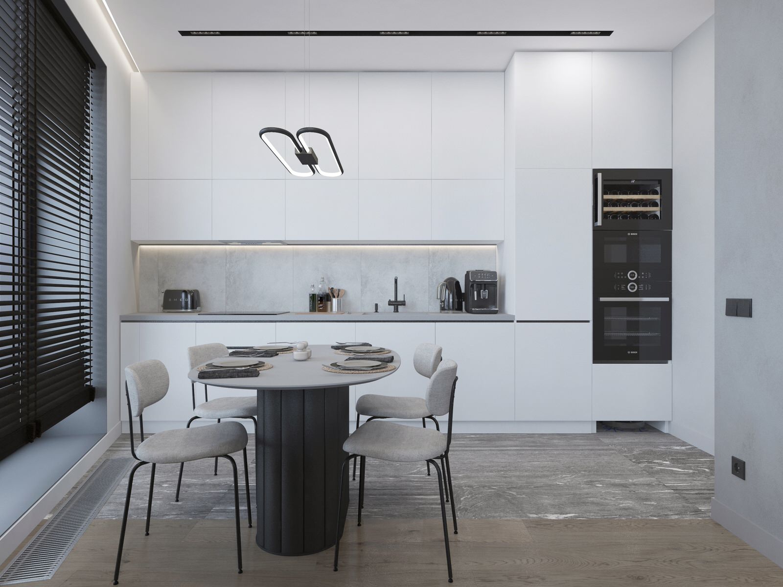 Минимализм для молодой семьи в ЖК Wellton Towers, г. Москва