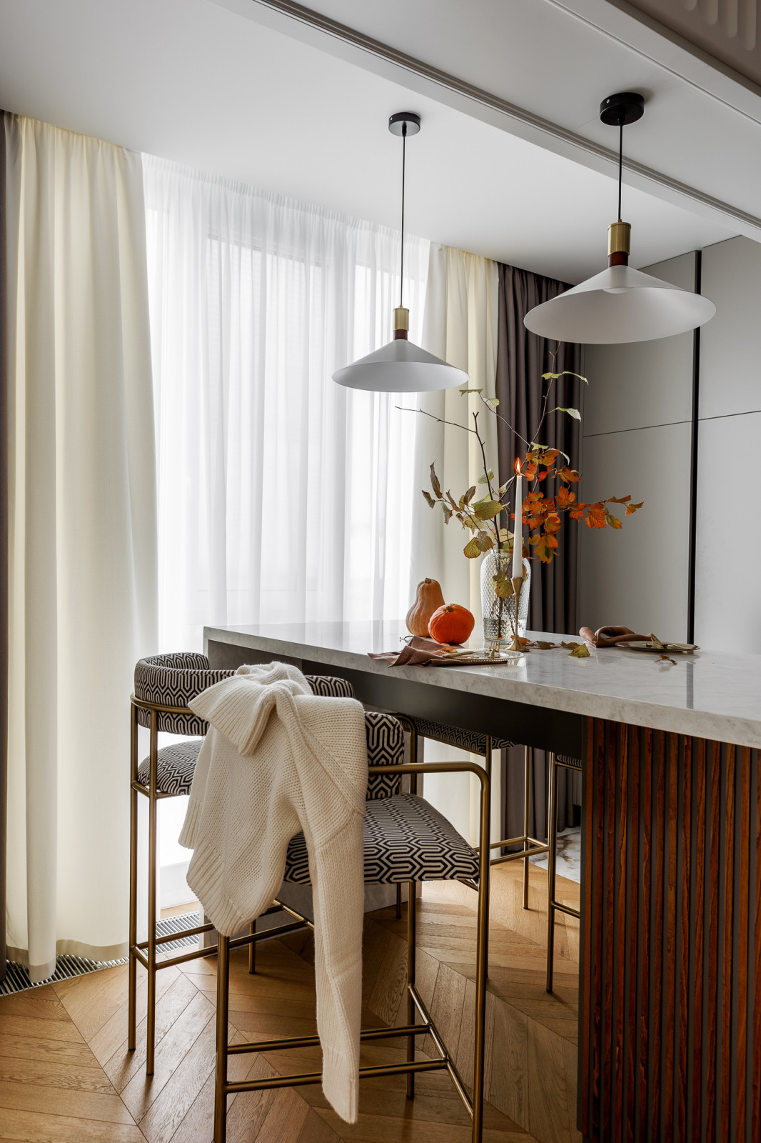 Реализованный дизайн проект квартиры в ЖК "Горный"