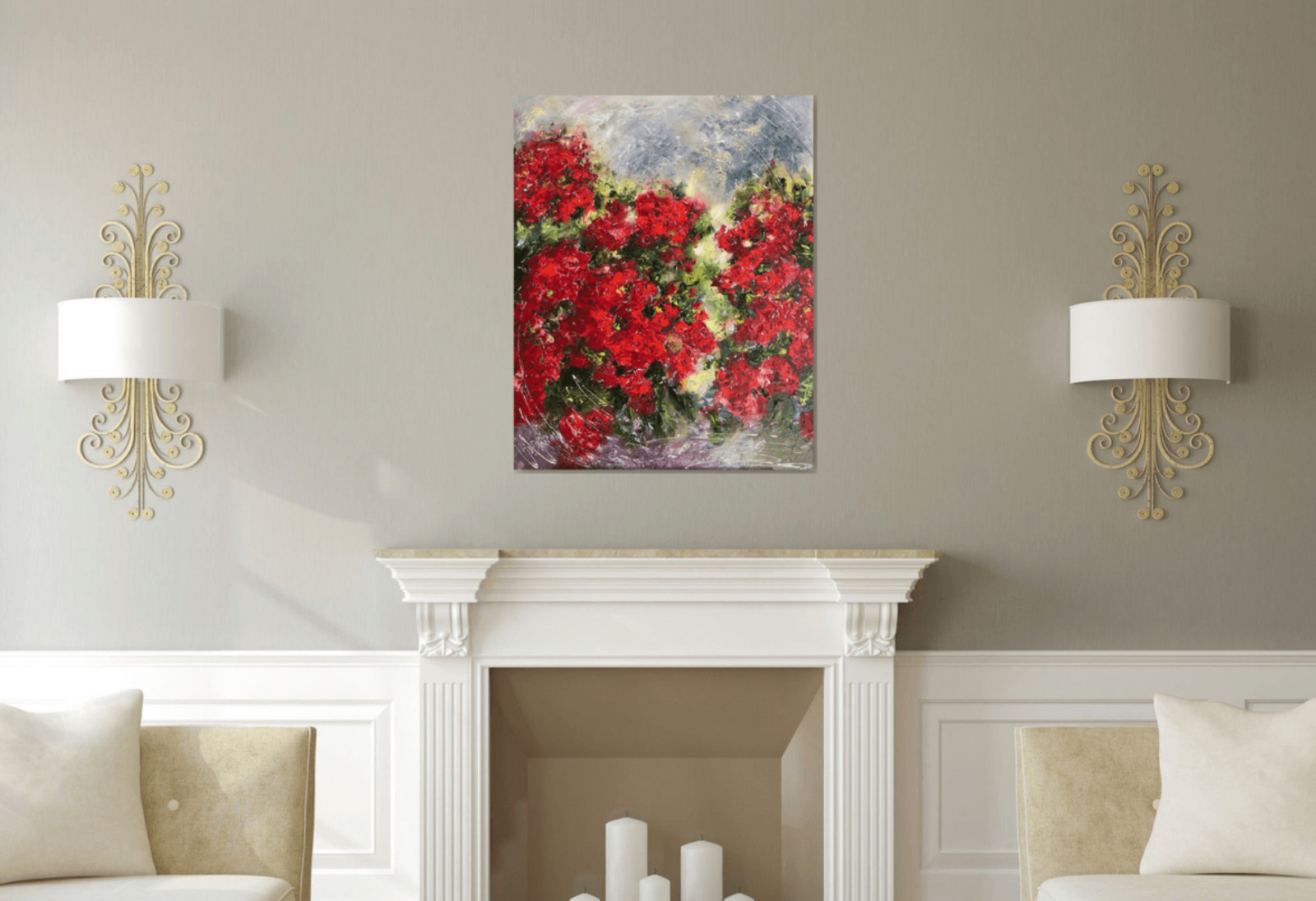 Гостиная - Дизайн интерьера - Картины художницы Дианы Маливани (1)