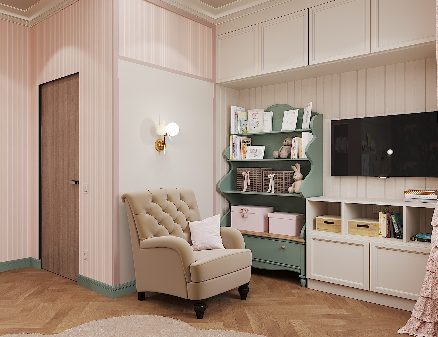 Дизайн интерьера 2го этажа загородного дома