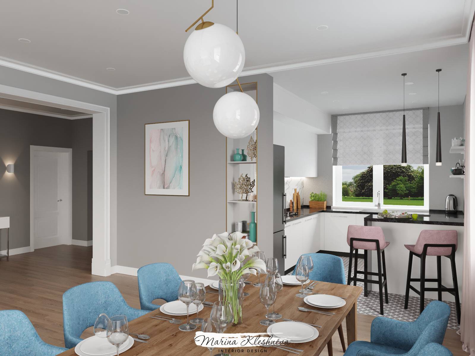 Проект дома в Усть-Заостровке. Гостиная