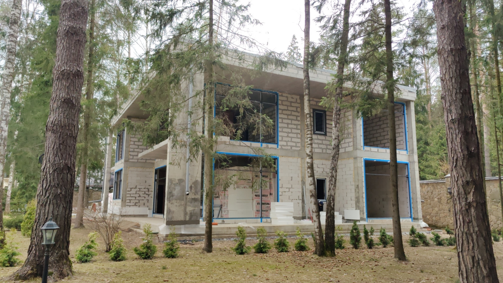 Утепление фасадов газобетонного дома, имитация дерева, камень и плитка