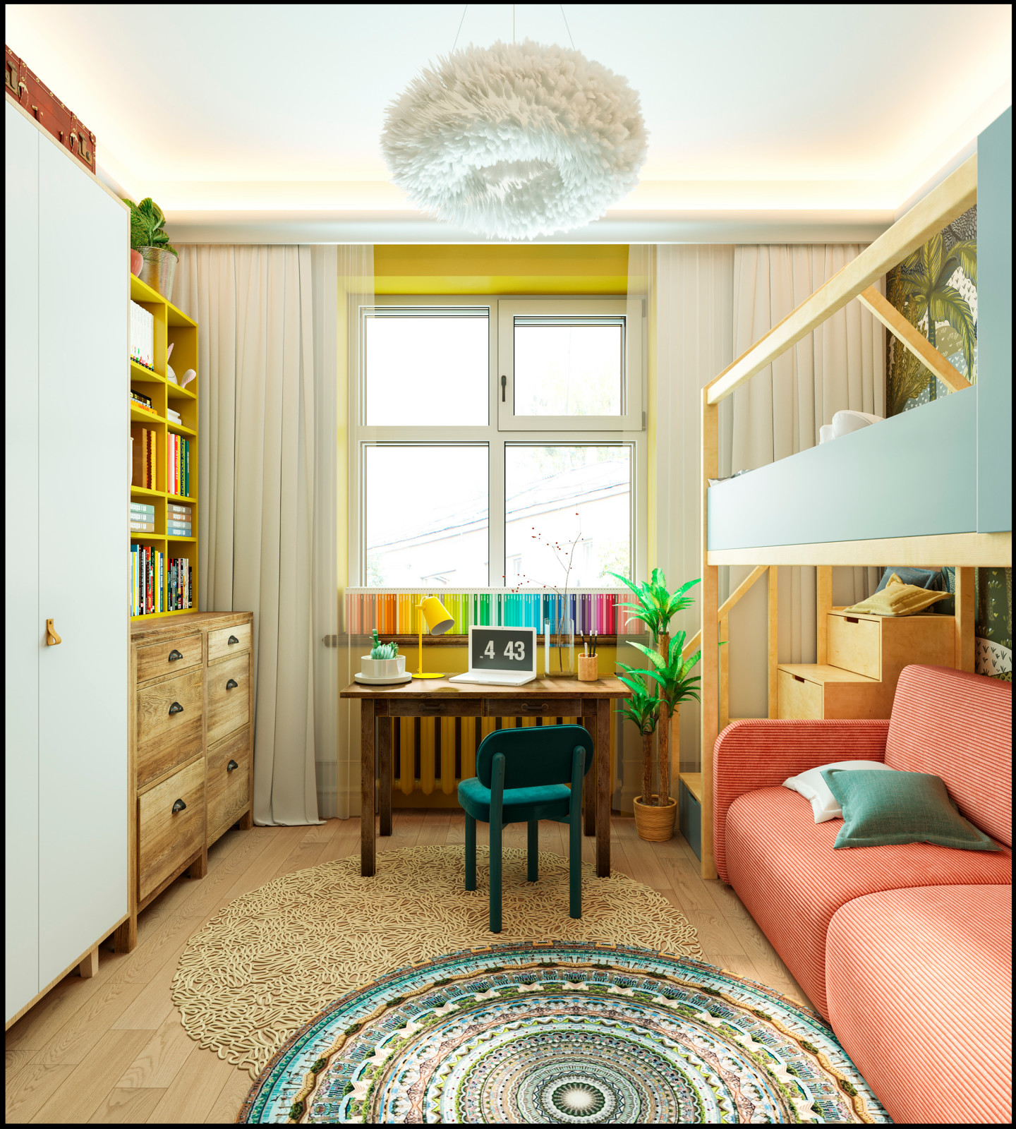 Дизайн детской в ярких тонах