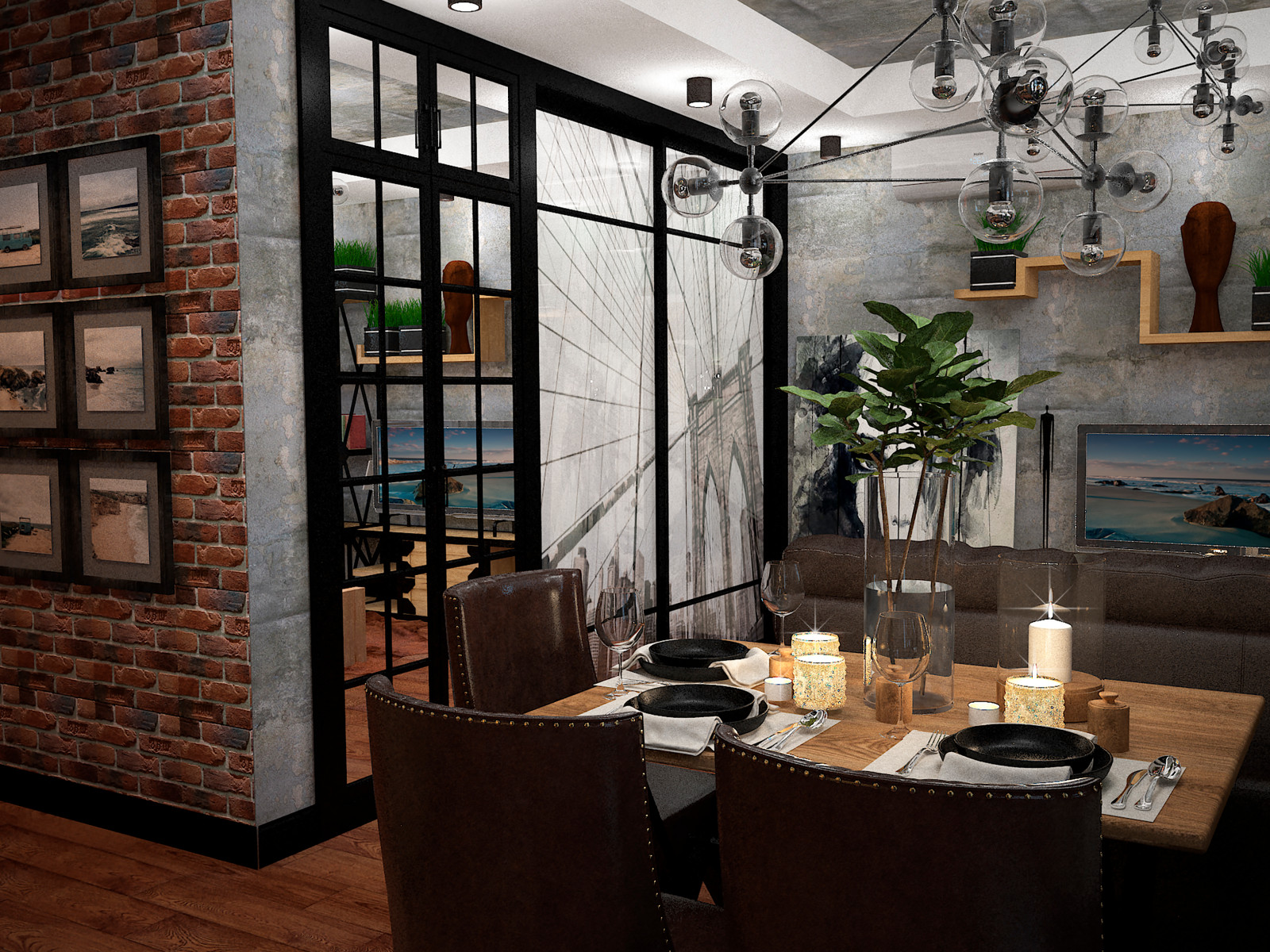 Малогабаритная квартира в стиле лофт