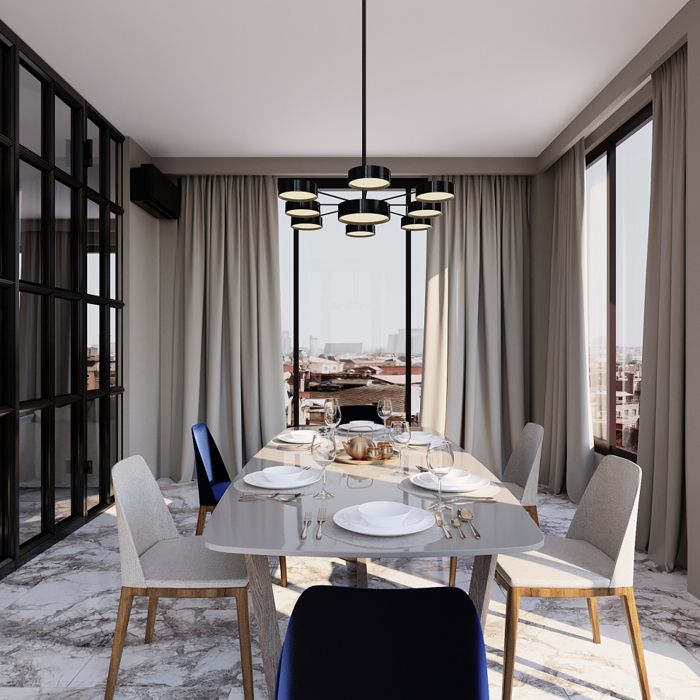 Совмещенная кухня-гостиная