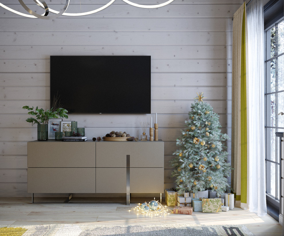 Мастер спальня, дом из бруса в КП Перелески