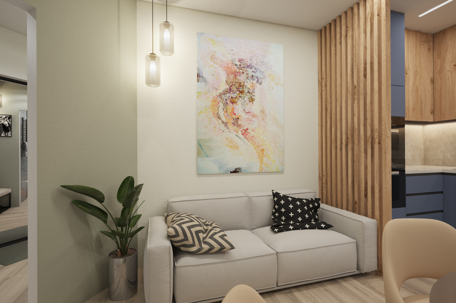 Однокомнатная квартира. 44 кв.м.