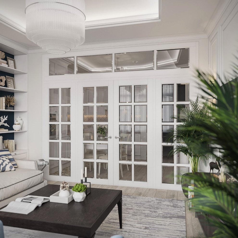 Обложка проекта: 3-комнатная квартира в стиле Американская классика