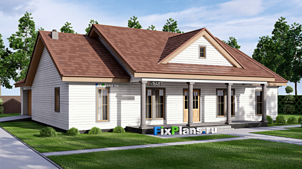 Проект одноэтажного дома 19х19м S240м2 F-16487