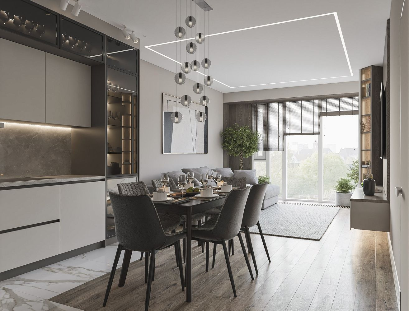 ДИЗАЙН ИНТЕРЬЕРА КВАРТИРЫ В ЖК SKY HOUSE 66 КВ.М