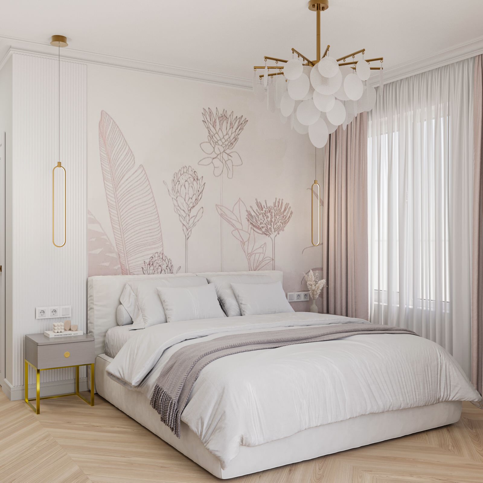 Проект квартиры в 99,2 м2 в неоклассике для молодой пары