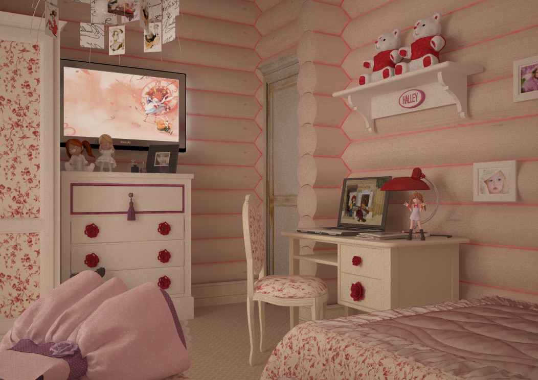 Дизайн дома из оцилиндрованного бревна