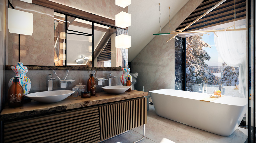 Современная интерпретация шале, просторный загородный дом