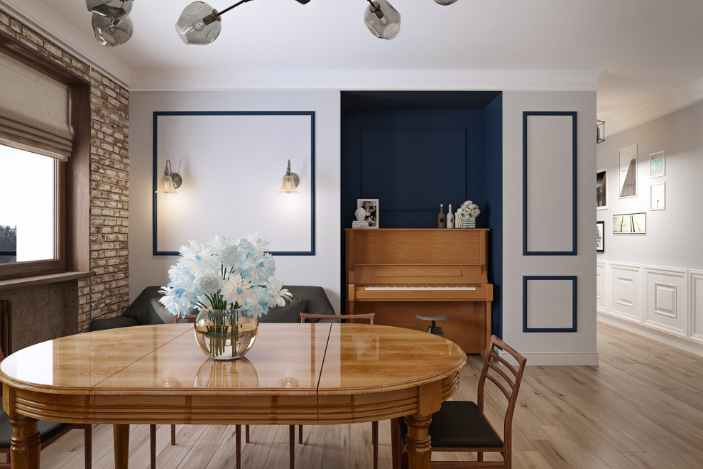 Дизайн интерьера квартиры в старом центре Москвы: кухня-гостиная