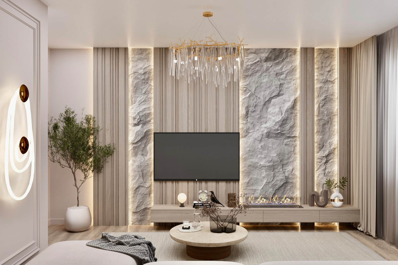 Дизайн-проект квартиры 87 кв м в современном стиле