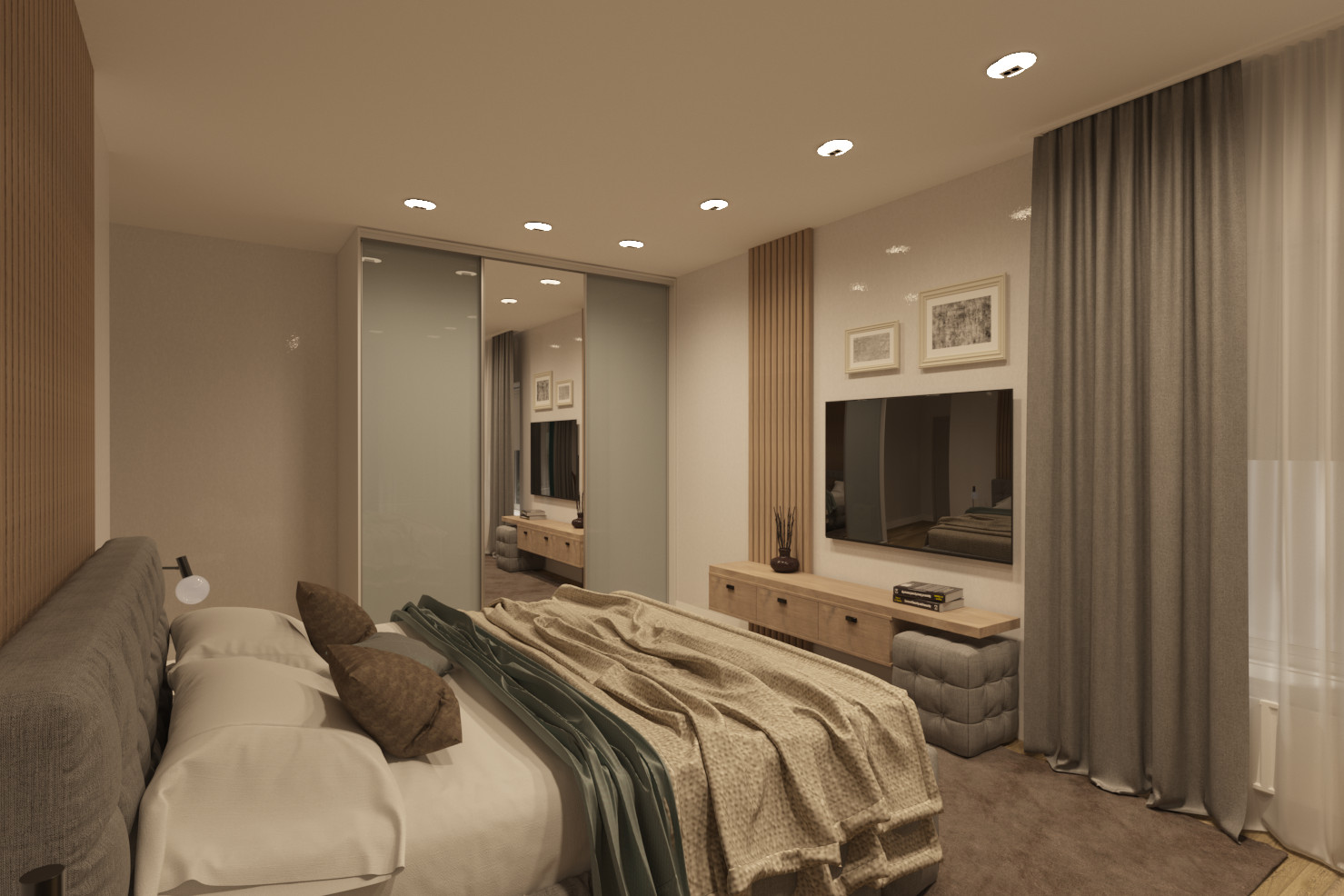 Обложка проекта: Дизайн интерьера спальной комнаты г. Минск