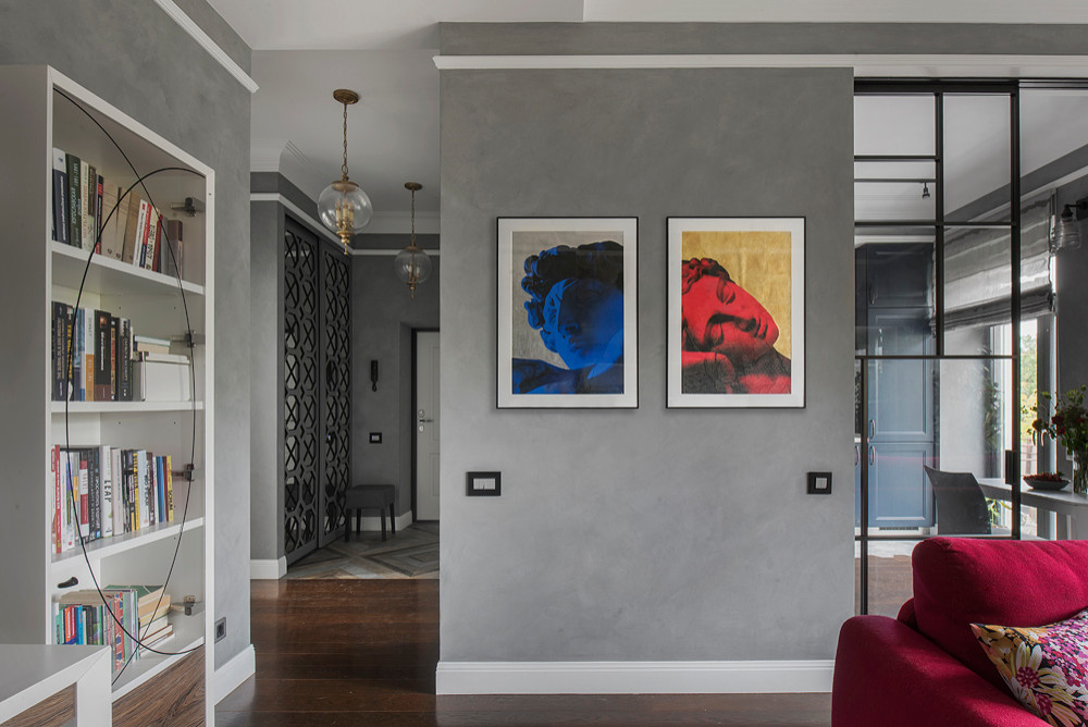 До и после: Серая квартира в Хамовниках