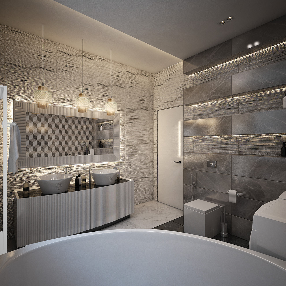 Загородного дом, площадь 280 м2. Стиль Ар-Деко, Современный.