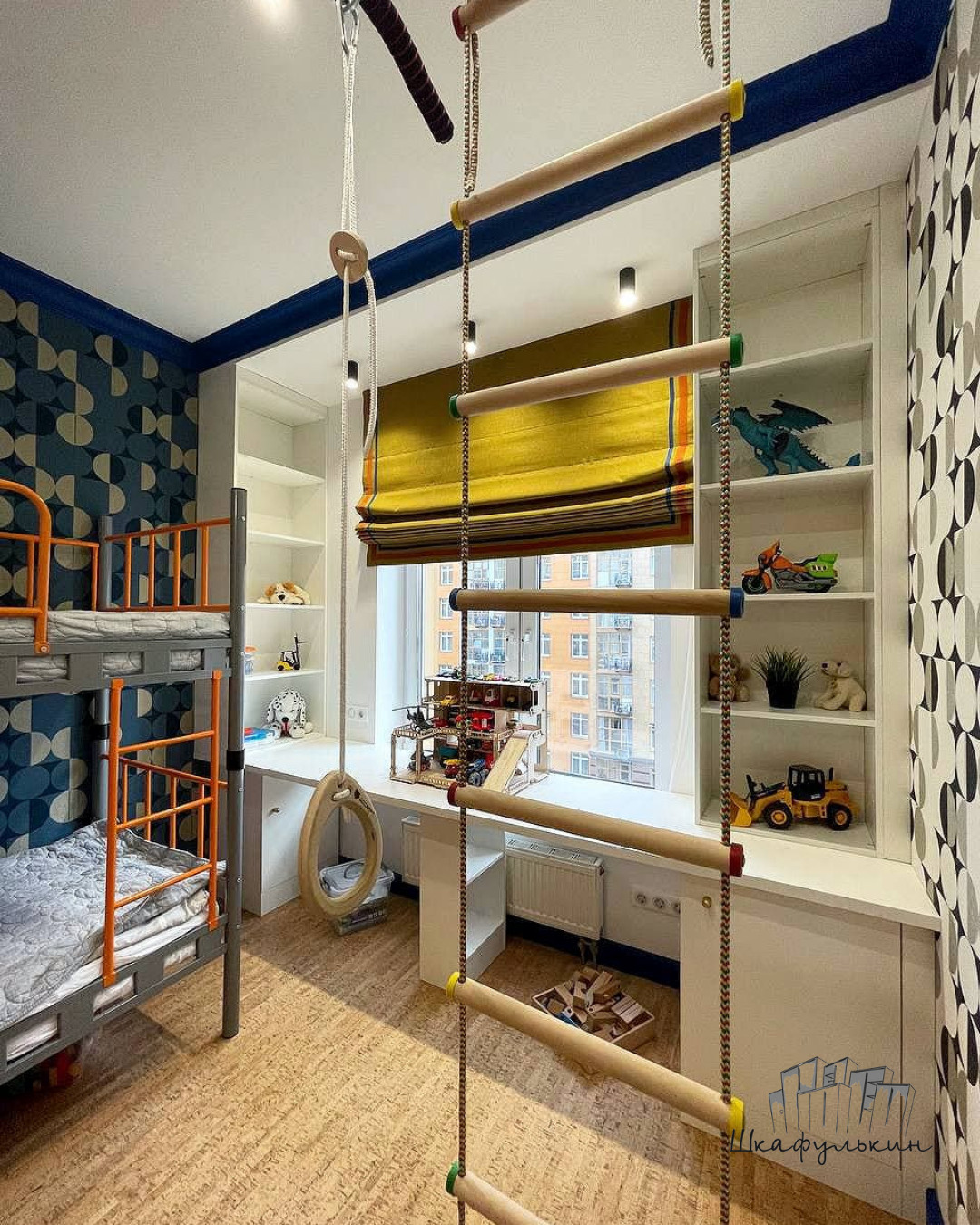 Обложка проекта: Меблировка детской для мальчиков в современном стиле