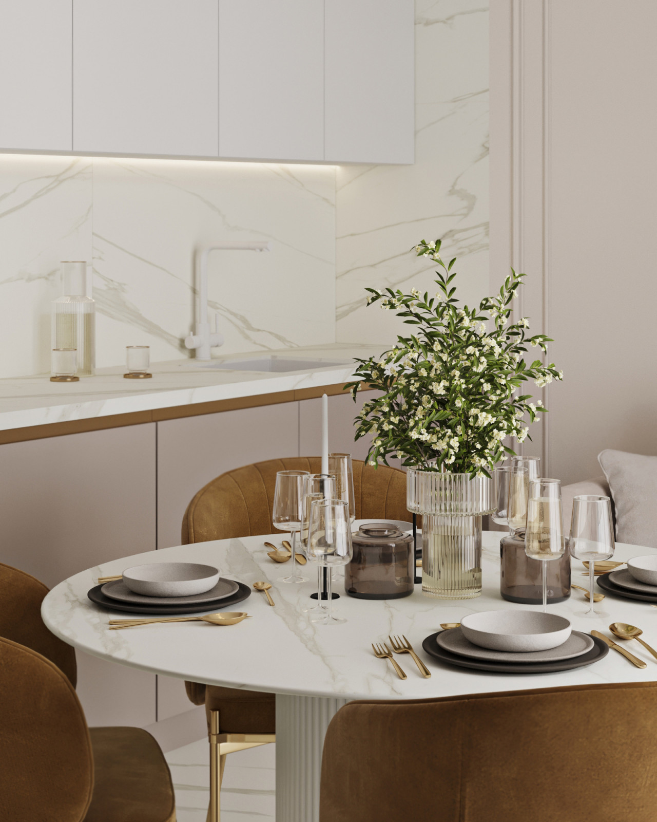 Обложка проекта: Дизайн-проект кухни-гостиной