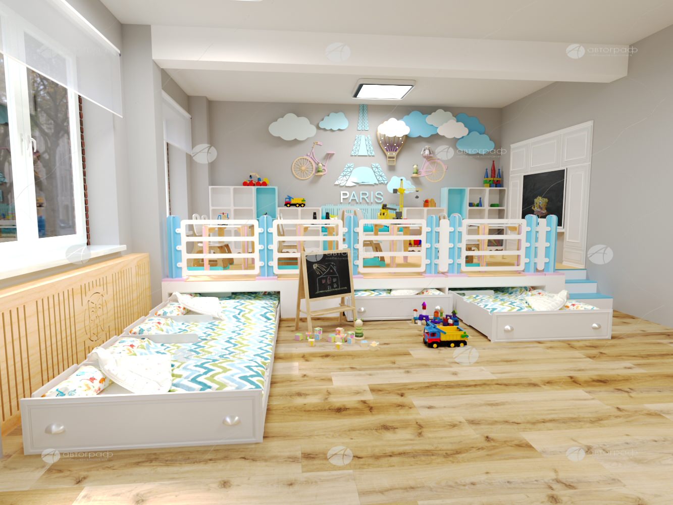 Обложка проекта: Дизайн-проект детского сада "Франция"