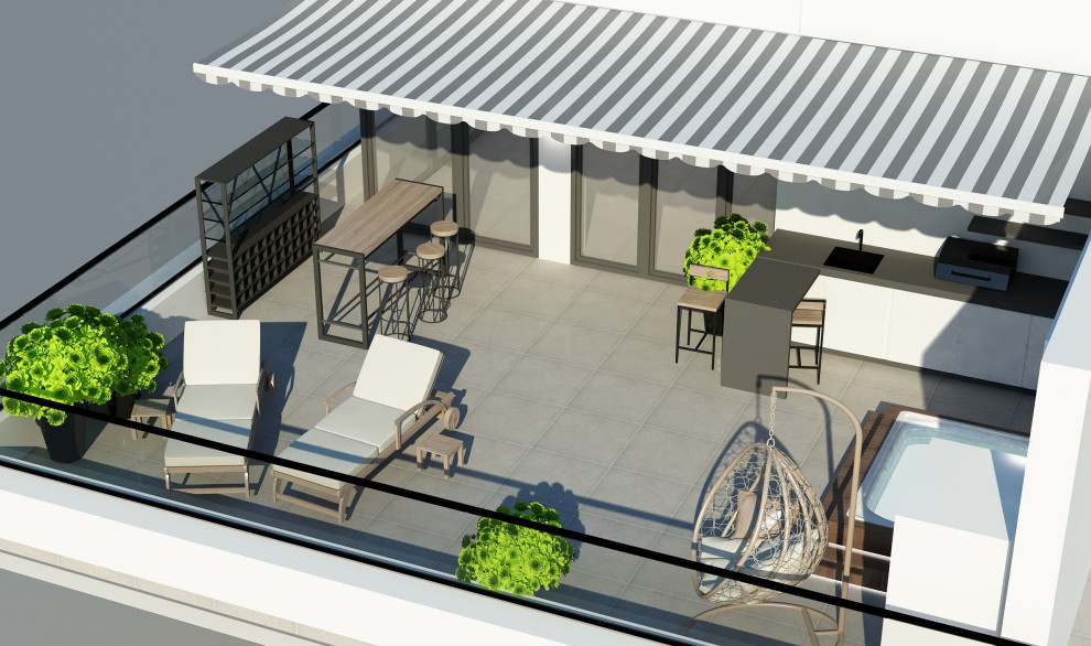 Терасса 21 этажа В ЖК Акай сити