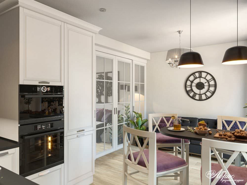 Дизайн интерьера первого этажа таунхауса (ул.Псковская)