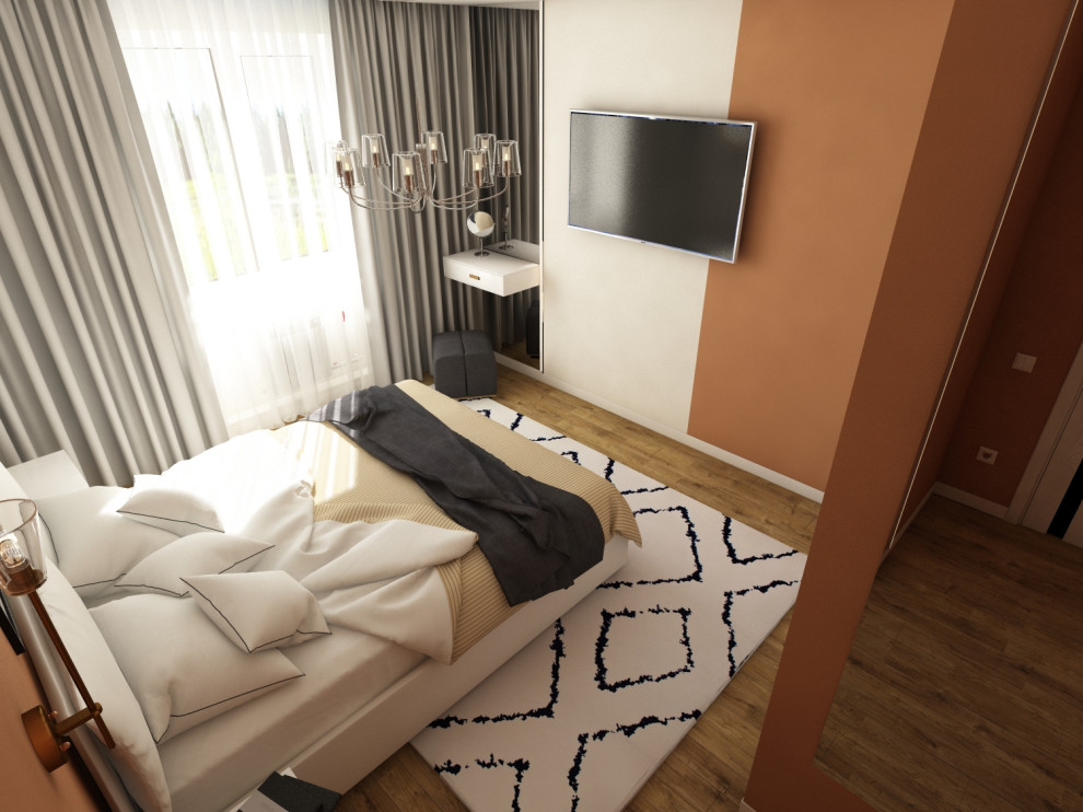 Квартира 60 кв.м. ТЗ от заказчика "Ярко и не ярко))"