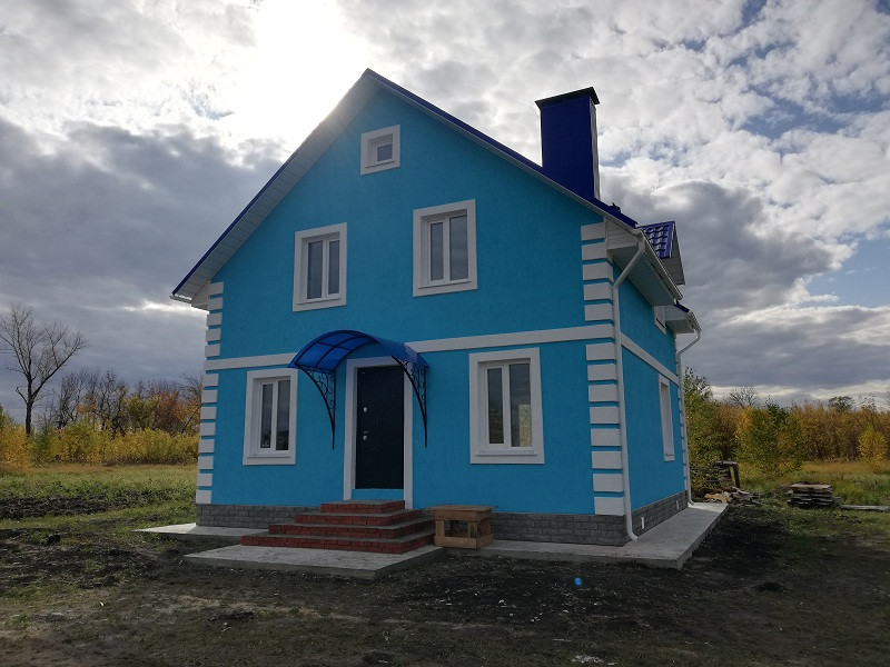 Обложка проекта: Дом по типовому проекту площадью 107 кв.м.