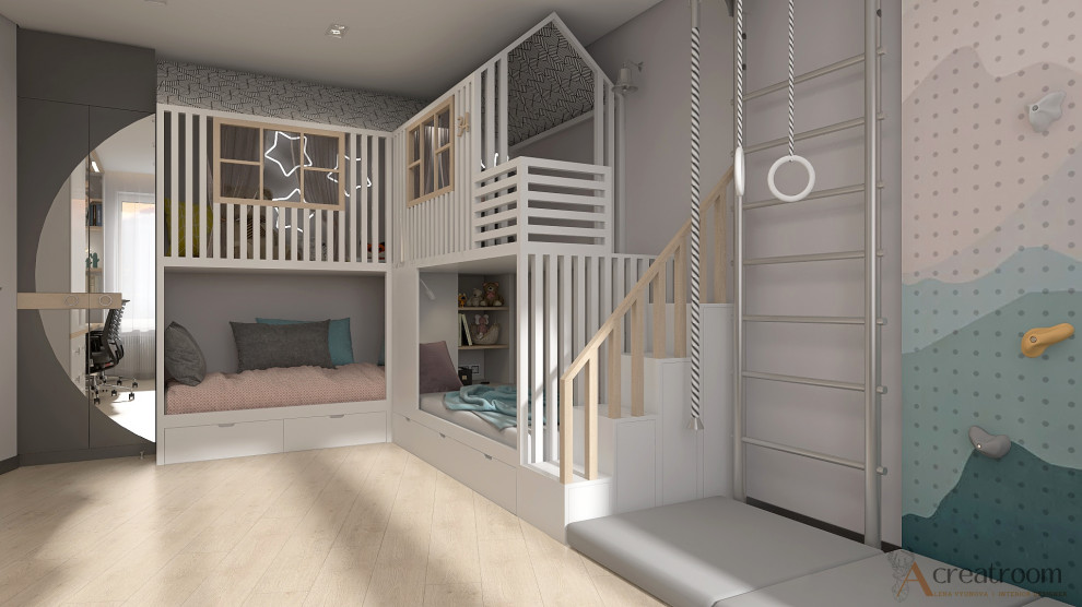 Проект детской комнаты для двух девочек