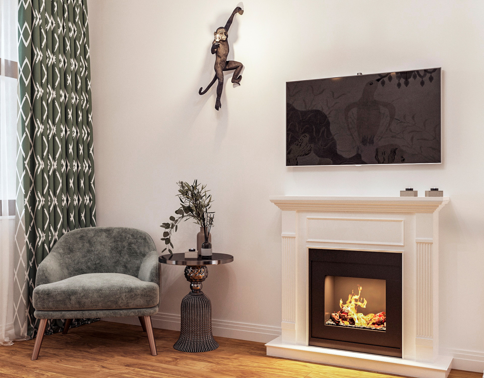 Обложка проекта: Квартира в колониальном стиле (начало)