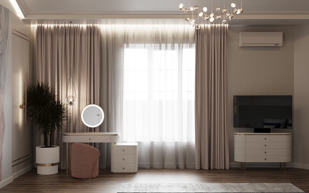 Спальная комната. Из дизайн проекта дома в поселке "Лесной остров"