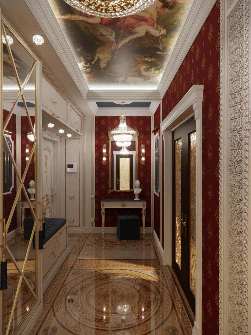Дворцовый интерьер в загородных апартаментах