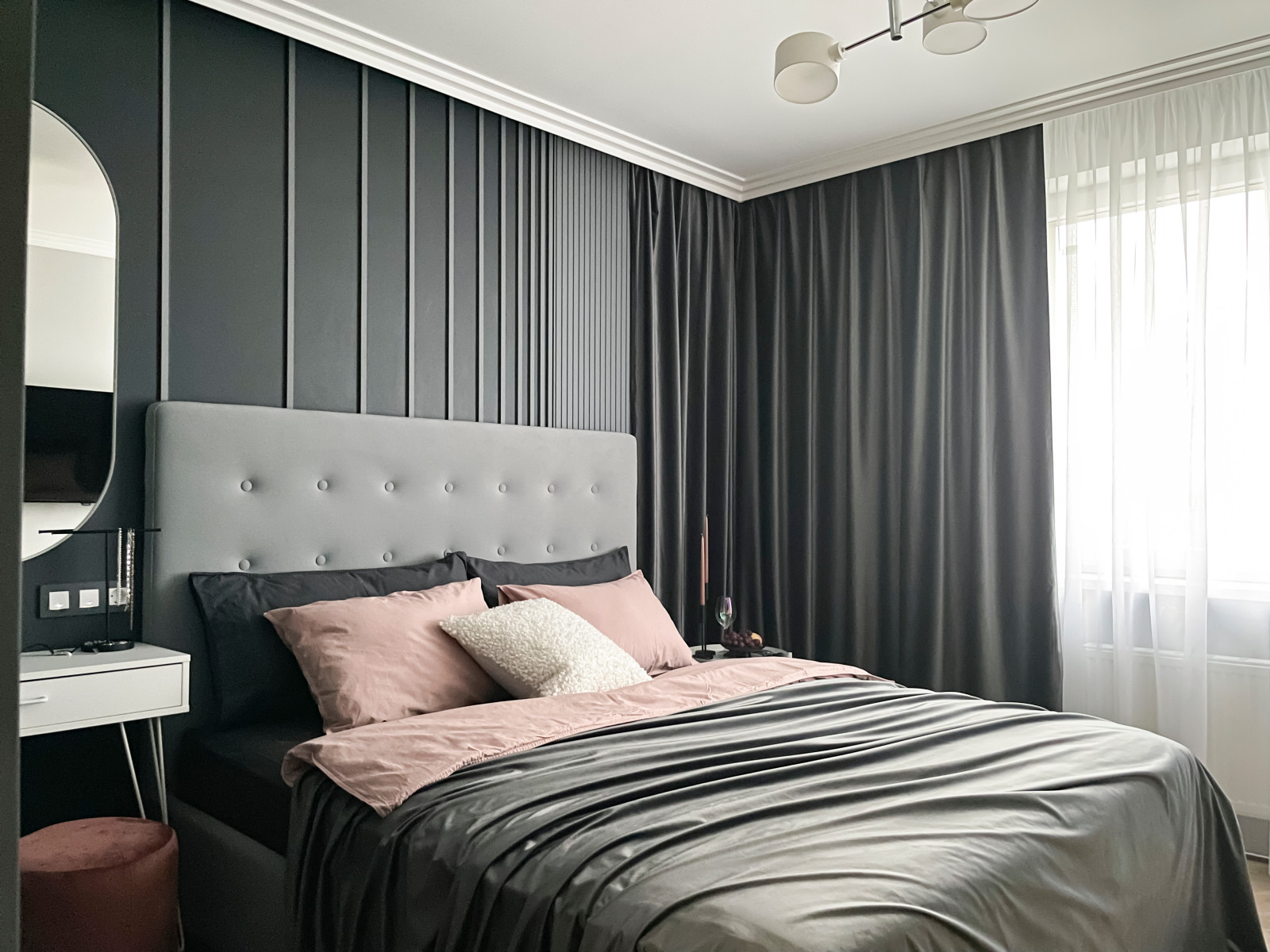 Реализация спальни в проекте трехкомнатной квартиры г. Люберцы ул. Юности